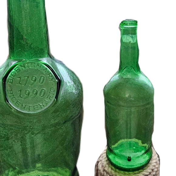 Vintage Green Glass Bottle Bicentenary Edition Home Decor 1790 - 1990 - Picture 5 of 7